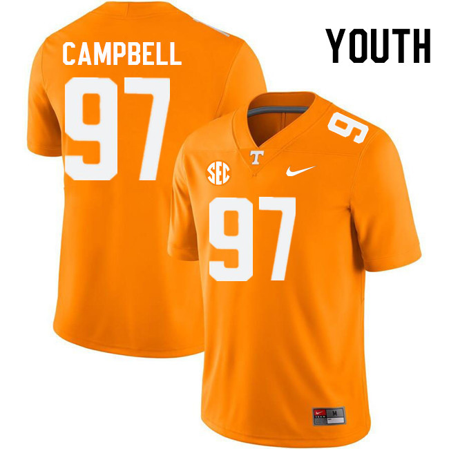 Youth #97 Charles Campbell Tennessee Volunteers College Football Jerseys Stitched Sale-Orange